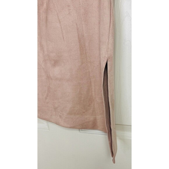 NWT The Limited Top XS Pink Asymmetric Faux Suede Sleeveless Career Casual - Picture 3 of 7